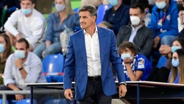 Míchel, en el Getafe-Atlético de Madrid.