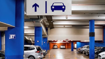 Parking full of cars in Nicosia, Cyprus
