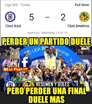 Los memes celebran al Cruz Azul y acaban con América