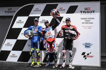 Johann Zarco, Joan Mir y Aleix Espargaró.