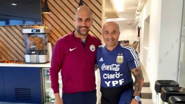 Sampaoli y Pep se reunieron en Manchester