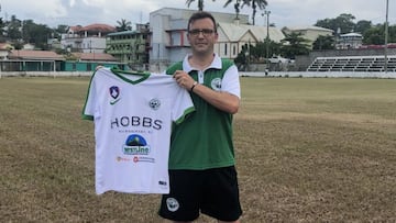 David P&eacute;rez, en su presentaci&oacute;n con Verdes FC.