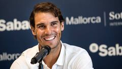 El tenista Rafael Nadal, durante la presentaci&oacute;n oficial del &ldquo;Rafa Nadal Open Banc Sabadell&rdquo;.