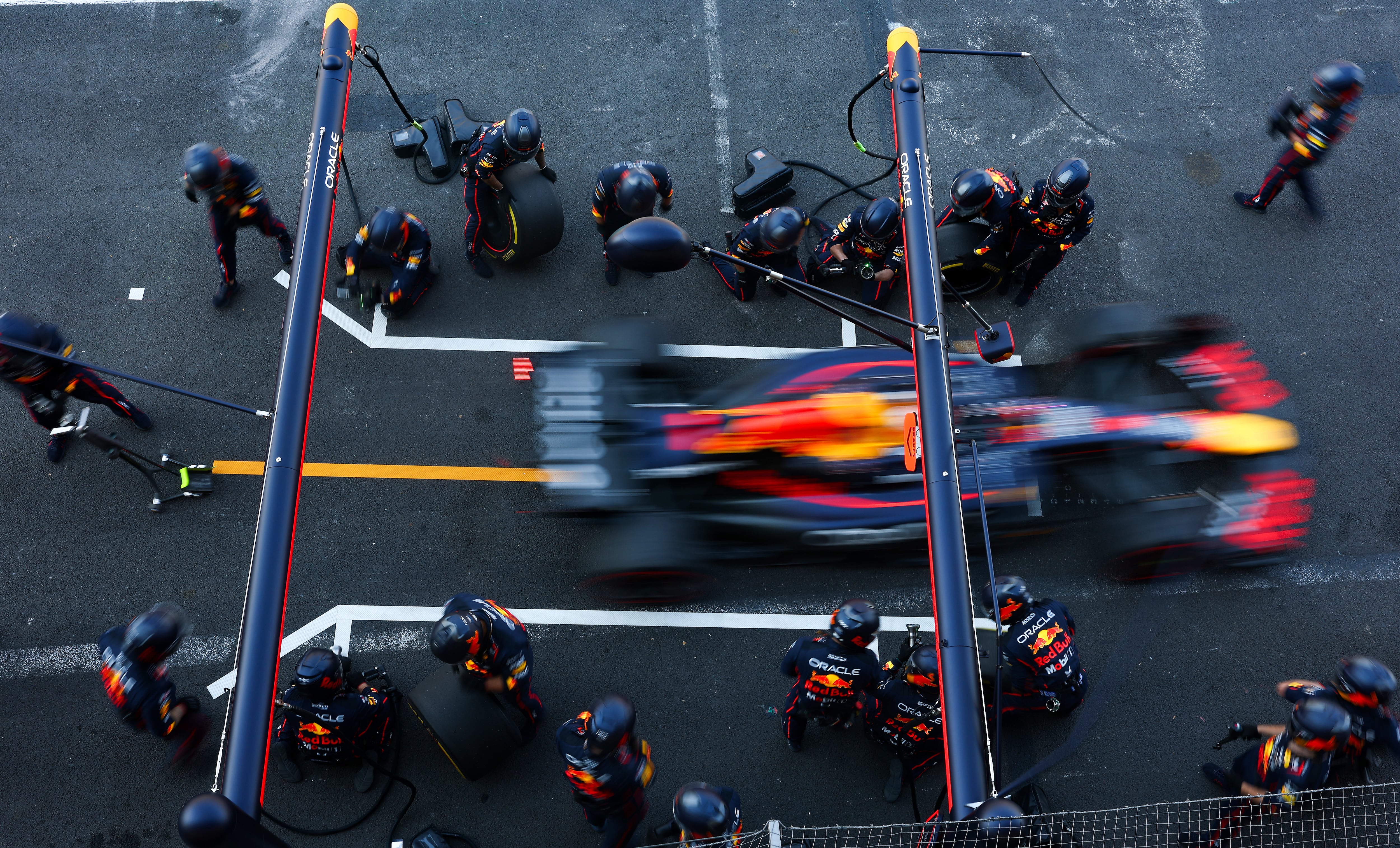 El Red Bull de Max Verstappen durante el GP de México de F1.
