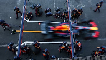 El Red Bull de Max Verstappen durante el GP de México de F1.