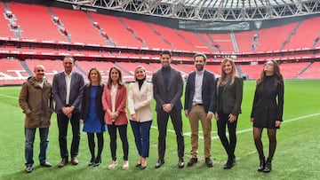 Los organizadores del evento, en San Mamés