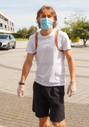 Modric durante las pruebas médicas realizadas esta mañana en la Ciudad Deportiva del Real Madrid. 