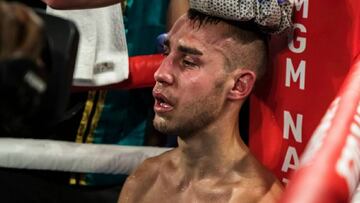 Maxim Dadashev durante su combate en Maryland.