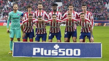 Alineación del Atlético contra el Leganés.