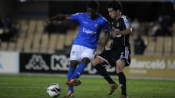 Ogbeche, durante un encuentro ante la Ponferradina.