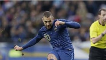 <b>SIN SUERTE. </b>Benzema no marca con Francia desde junio.