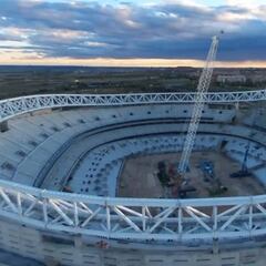 El plano aéreo más bonito de La Peineta: ¡Anillo terminado!
