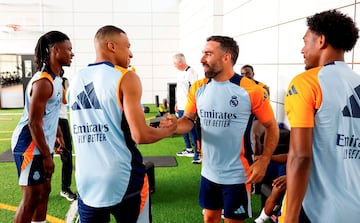 Mbappé entrenando en Valdebebas.