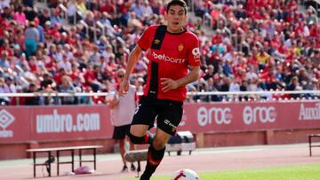 Fran Gámez durante un partido con el Mallorca.