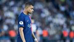 PARIS, FRANCE - JUNE 3:  Kylian Mbappé #7 of Paris Saint-Germain during the Paris Saint-Germain V Clermont, French Ligue 1 regular season match at Parc des Princes on June 3, 2023, in Paris, France (Photo by Tim Clayton/Corbis via Getty Images)