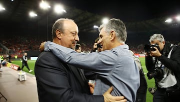 Benítez y Mendilibar, en un derbi ateniense.