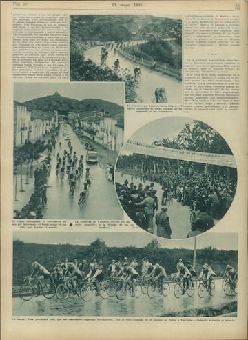 Recorrido por las mejores imgenes de la I Vuelta a Espa?a a travs de la edicin de AS Semanal de 1935.
