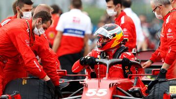 Carlos Sainz (Ferrari SF21). Hungaroring, Hungr&iacute;a. F1 2021.