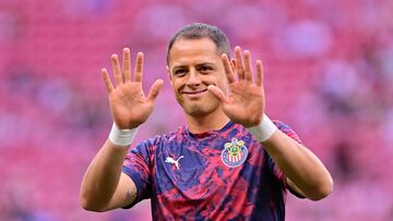 Javier Chicharito Hernandez of Gaudalajara during the 7th round match between Guadalajara and Cruz Azul as part of the Liga BBVA MX, Torneo Apertura 2025 at Akron Stadium, on August 30, 2025 in Guadalajara, Jalisco, Mexico.