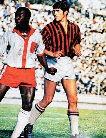 Pio Da Silva de La Serena y Wilfredo Lastra de Rangers en 1970.