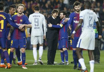 Messi y Antonio Conte.