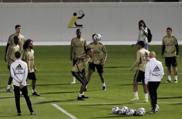 Real Madrid players in training ahead of the Spanish Supe Cup final.