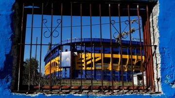 A general view of the Alberto J. Armando Stadium, home of Boca Juniors, also known as &quot;La Bombonera&quot;, during the coronavirus disease (COVID-19) outbrake, in Buenos Aires, Argentina May 18, 2020. Picture taken May 18, 2020. REUTERS/Agustin Marcarian