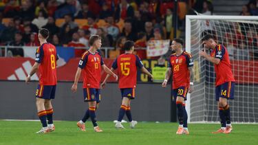 La Selección durante el partido ante Turquía.