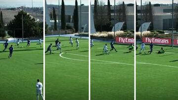 El Bernabéu le espera: el golazo de un cadete del Madrid