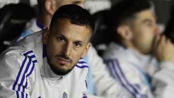 Boca Juniors' Argentine forward Dario Benedetto gestures before the Argentine Professional Football League Tournament 2022 match between Lanus and Boca Juniors at the Ciudad de Lanus stadium in Lanus, Buenos Aires province, on September 14, 2022. (Photo by ALEJANDRO PAGNI / AFP)