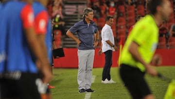 Pellegrini, durante el duelo.