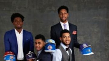Winslow, Russell, Okafor y Towns.
