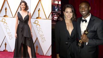 Garbi&ntilde;e Muguruza deslumbr&oacute; en la alfombra roja de los Oscar y se fotografi&oacute; junto a Kobe Bryant.