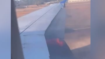 Panic ensues as United Airlines flight evacuated in Houston following engine fire