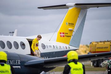 Llegada de Jonas Vingegaard a Copenhague.