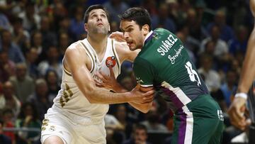 Felipe Reyes, durante la final de la Copa del Rey de baloncesto que ha enfrentado al Unicaja y al Real Madrid