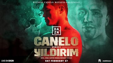 Canelo &Aacute;lvarez en el cartel de su combate ante Yildirim.