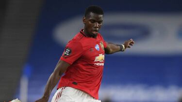 Pogba, durante un partido con el Manchester United.