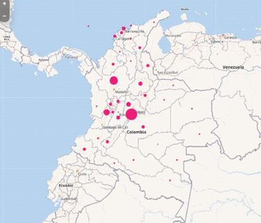 Mapa de casos y muertes por coronavirus por departamentos en Colombia: hoy, 7 de febrero