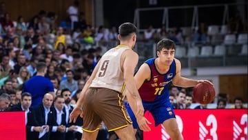Juan Núñez, base del Barcelona, ante el Bàsquet Girona en la gira por China.