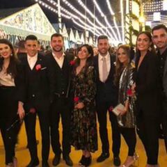 Los futbolistas del Betis
disfrutan de la Feria de Sevilla