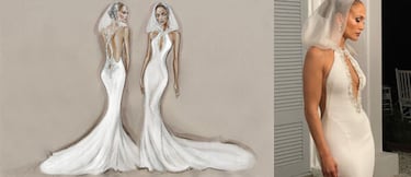 As fueron los tres vestidos que us Jennifer Lopez en su segunda boda con Ben Affleck