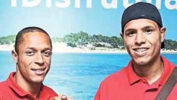 <b>DOS FLECHAS SEVILLISTAS</b>. En ausencia de Kanoute y Kerzhakov, Adriano y Luis Fabiano se conjuraron ayer al llegar a Palma para conseguir la victoria.