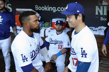 Shohei Ohtani (17) y Teoscar Hernandez (37): Kiyoshi Mio-Imagn Images