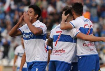 Así festejó Universidad Católica ante Iquique en San Carlos de Apoquindo. 