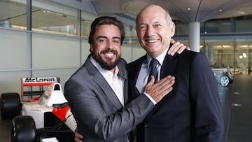 Alonso y Ron Dennis, en la &eacute;poca de ambos en McLaren F1.