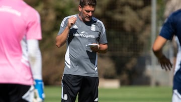 Luis Carrion, entrenador, FC Cartagena, entreno, La Manga Club, Cartagena, REgion de Murcia, 31/08/2022