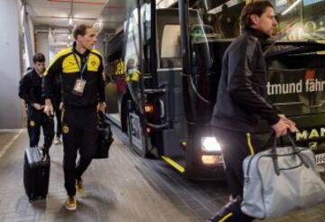 Imágenes de la antesala del duelo Dortmund-Mónaco en el Signal Iduna Park.