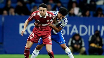 Vargas, ante el Espanyol.