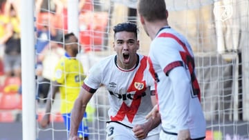 Falcao en un partido del Rayo Vallecano